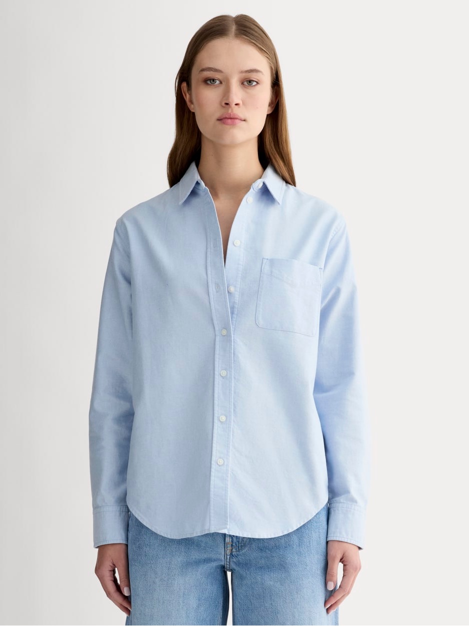 Everlane The Relaxed Oxford Shirt Light Blue Organic Cotton Relaxed Fit 10 Nwt